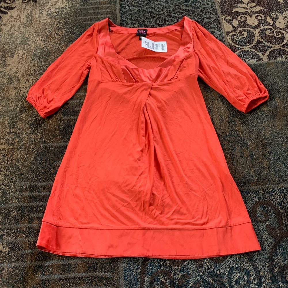 2B BEBE Satin Trim Dress